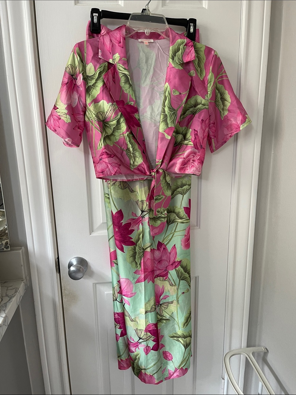 Wide leg pant set